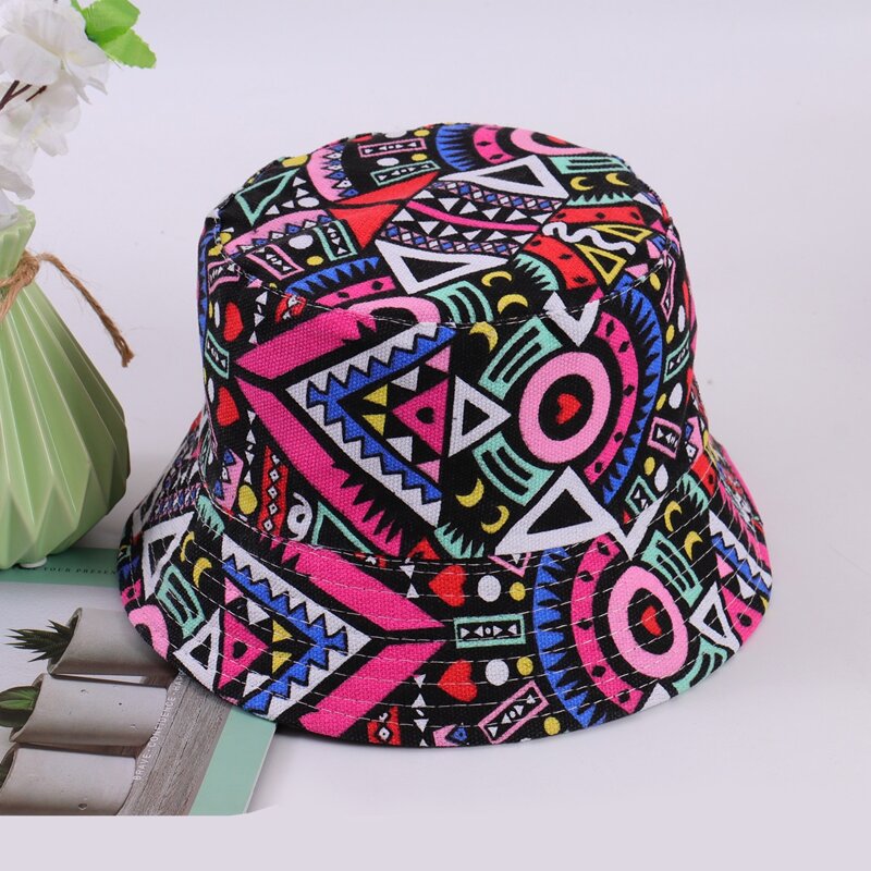 

Geo Pattern Bucket Hat, Multicolor