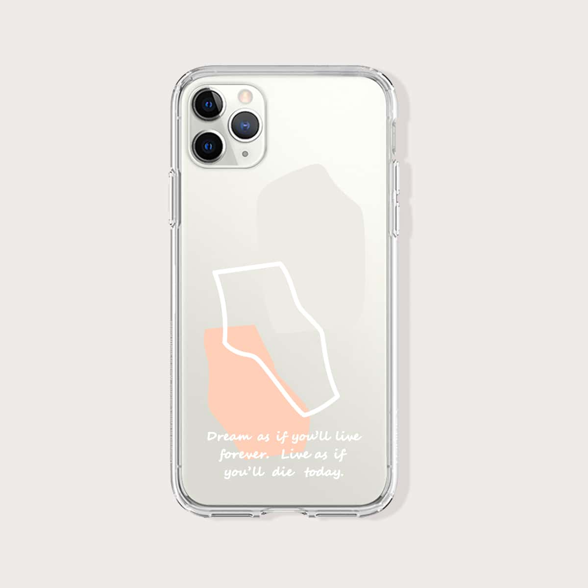 

Slogan Pattern Phone Case, Multicolor
