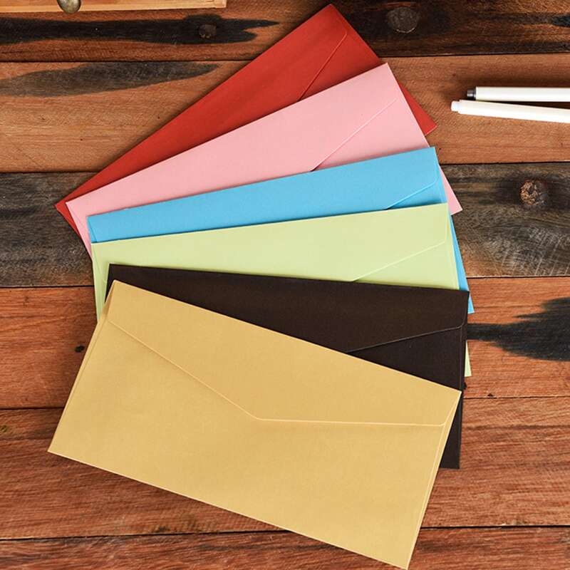 

5pcs Random Plain Envelope, Multicolor