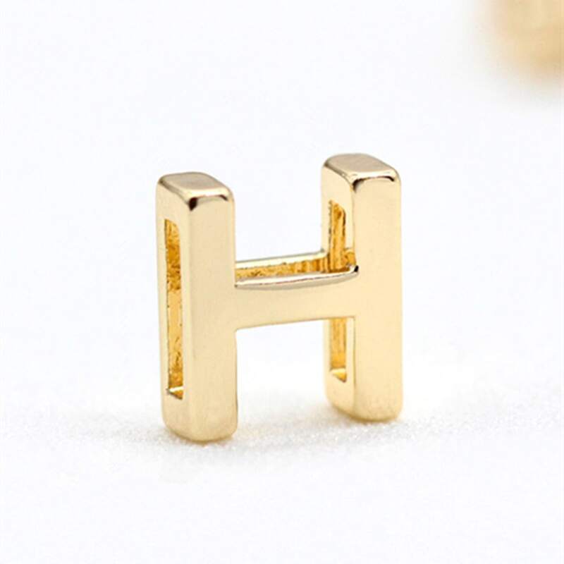 

H Letter Design Pendant Necklace, Gold