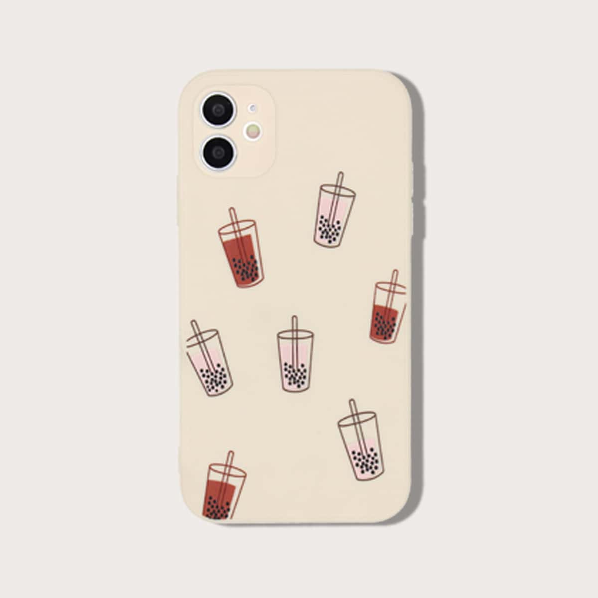 

Cartoon Pattern Phone Case, Beige