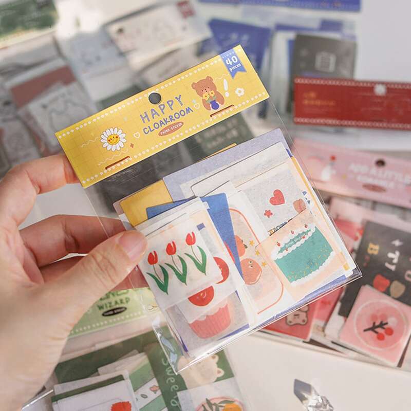 

40pcs Mixed Pattern Random Sticker, Multicolor
