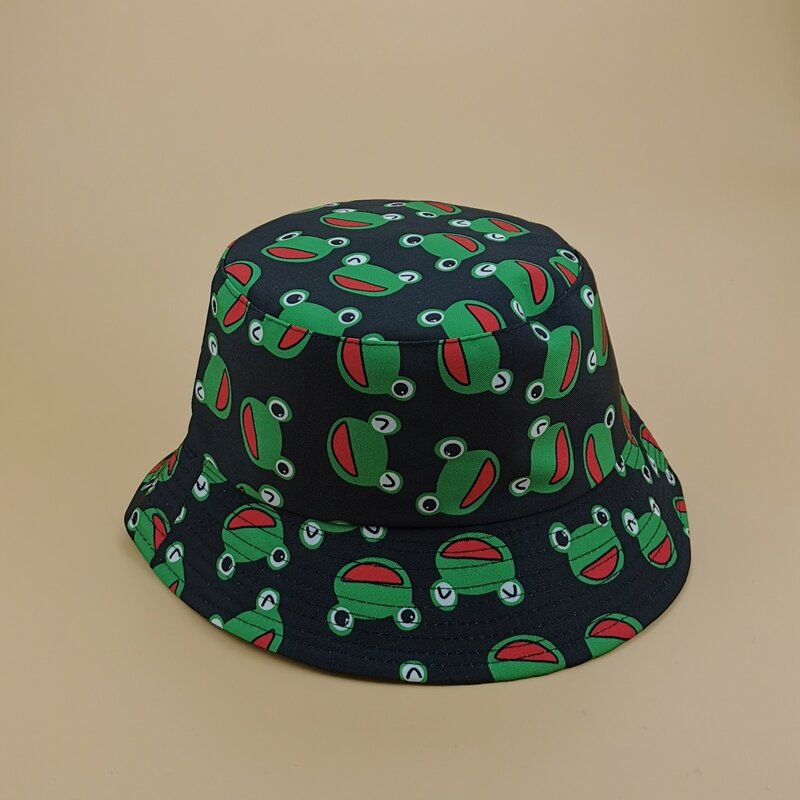 

Cartoon Frog Bucket Hat, Multicolor