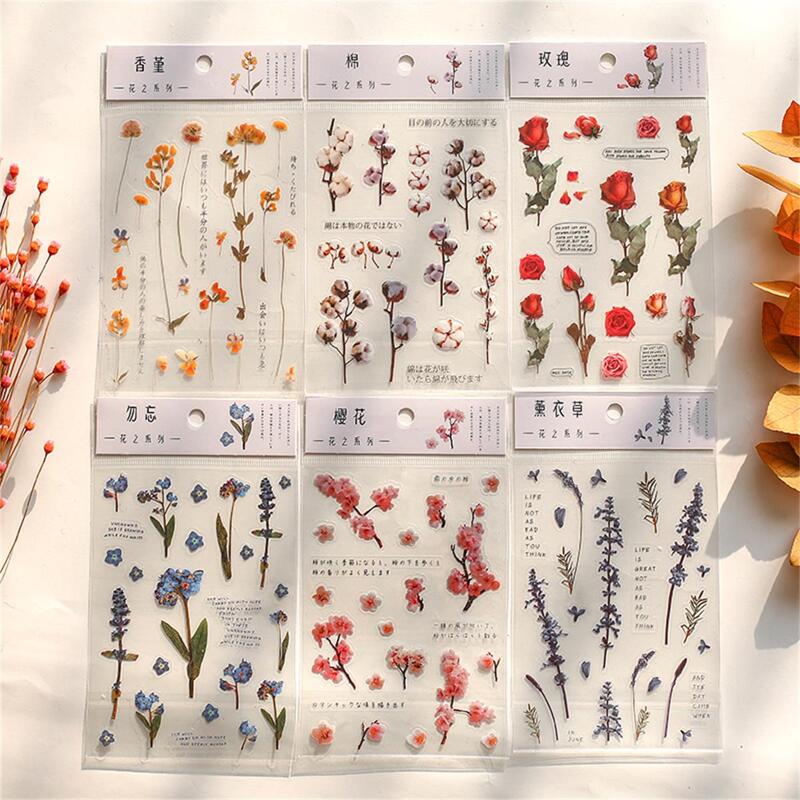 

1pc Flower Print Random Sticker, Multicolor