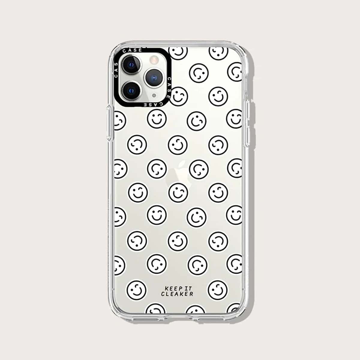 

Cartoon Face Pattern Phone Case, Clear