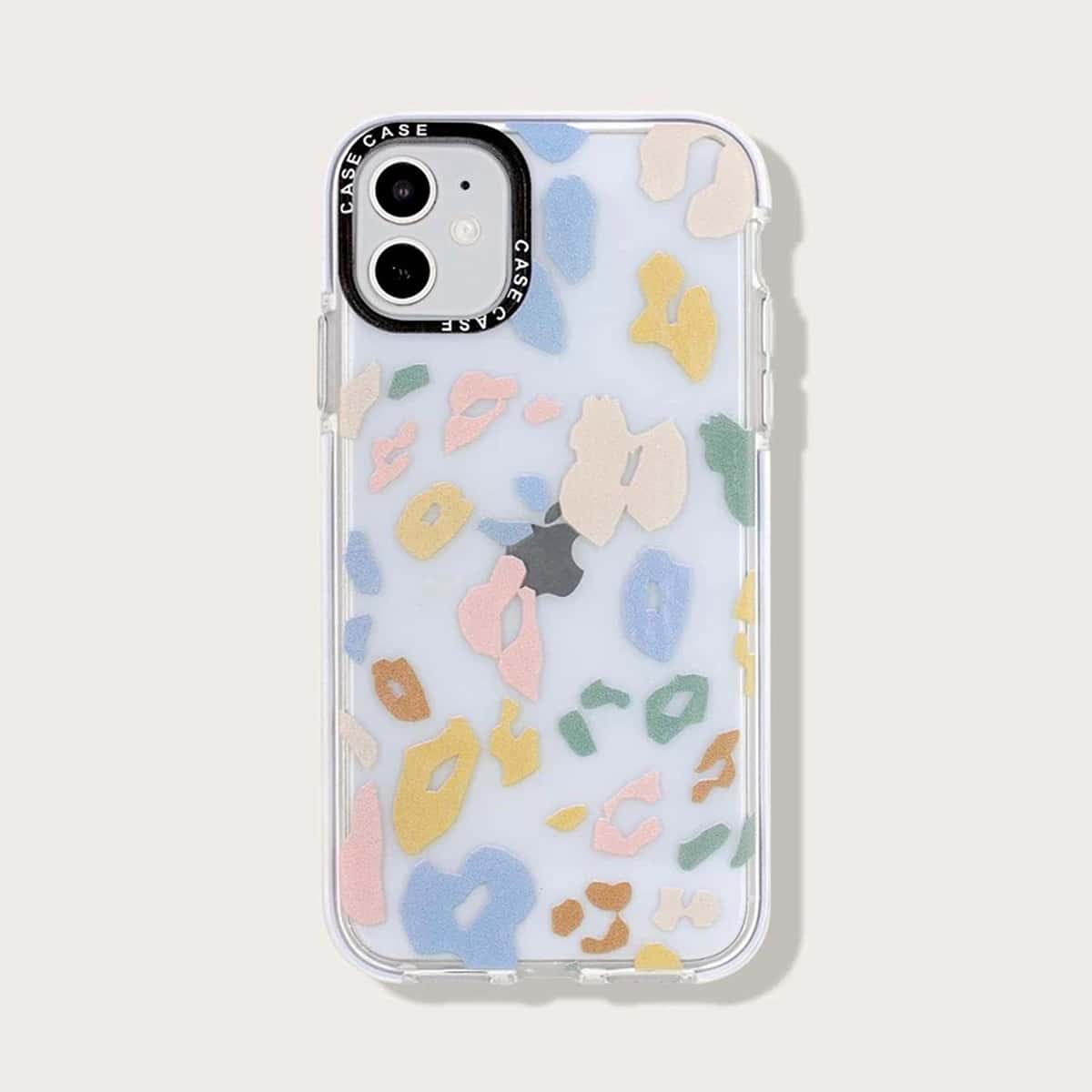 

Allover Print Clear Phone Case, Multicolor