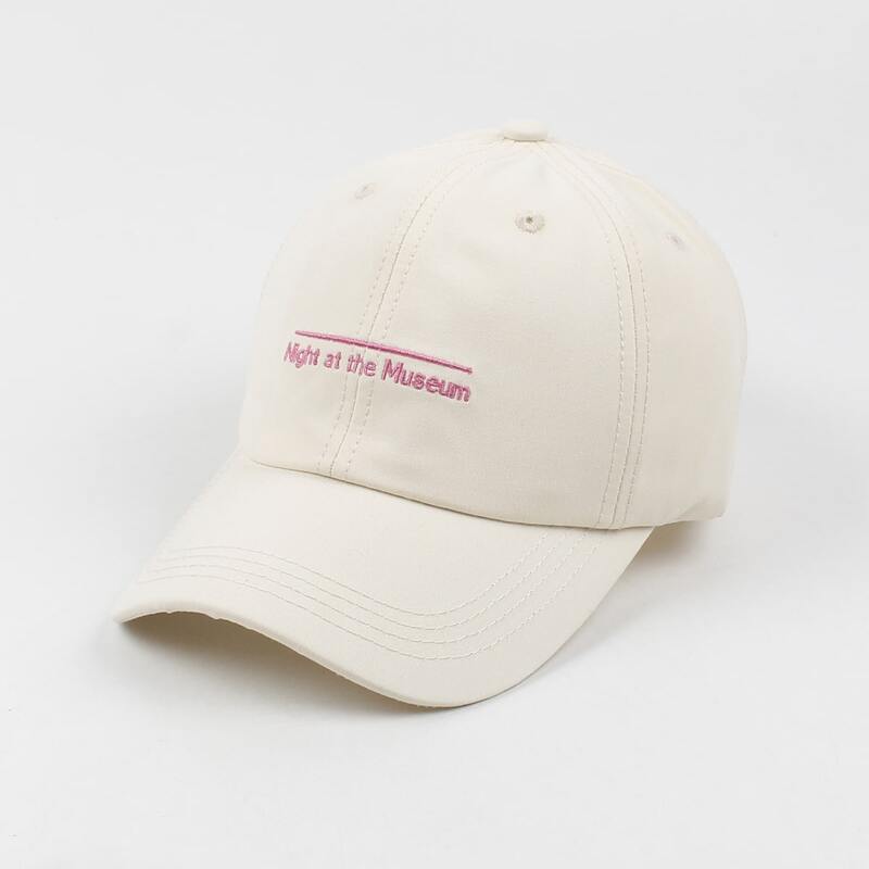 

Letter Embroidery Baseball Cap, Beige