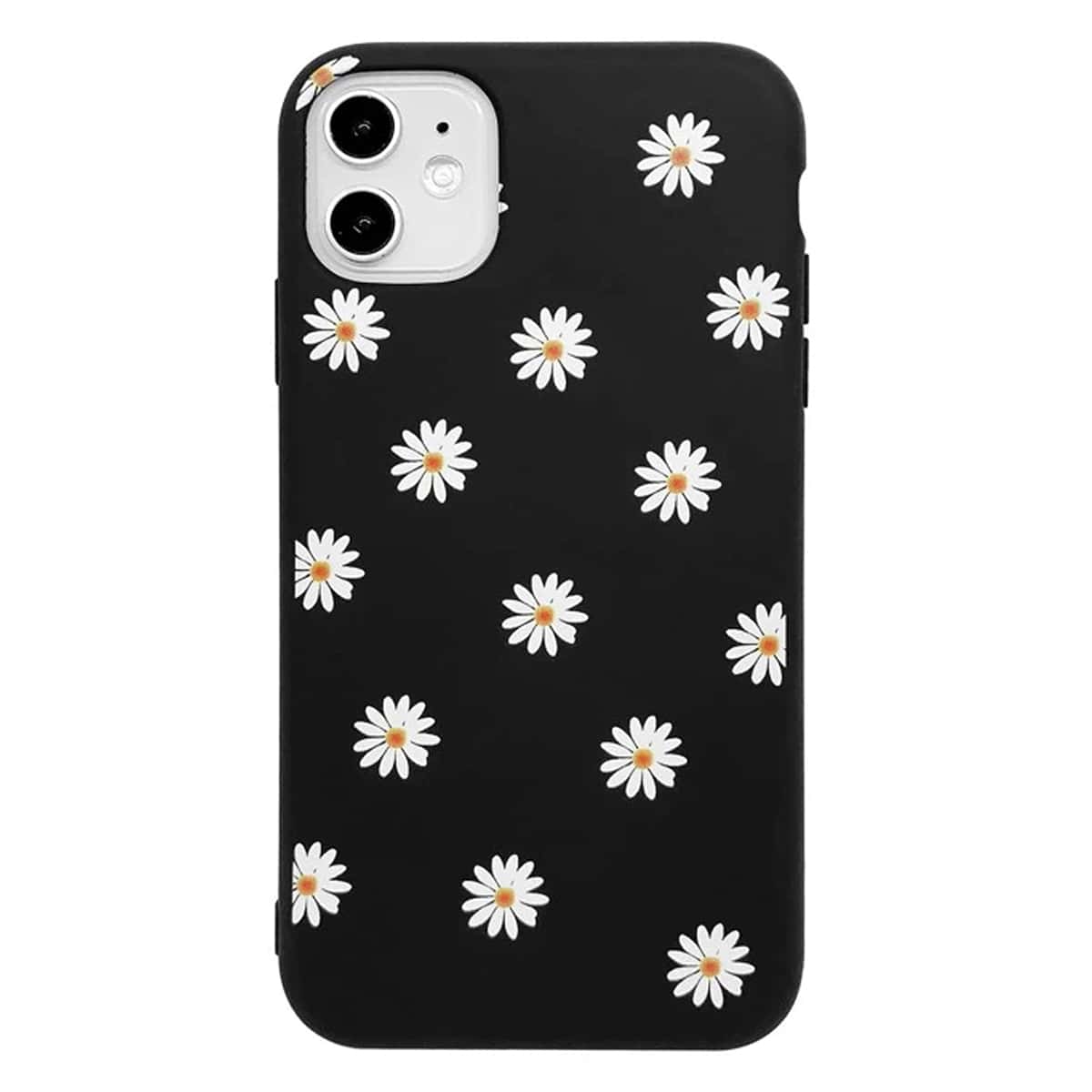 

Daisy Pattern Phone Case, Black