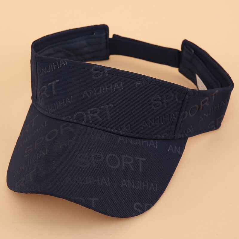 

Letter Pattern Visor Hat, Navy blue