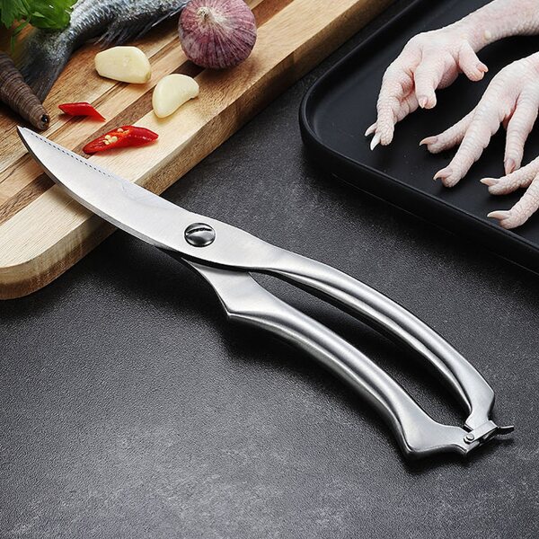 

1pc Kitchen Multifunction Scissors, Silver