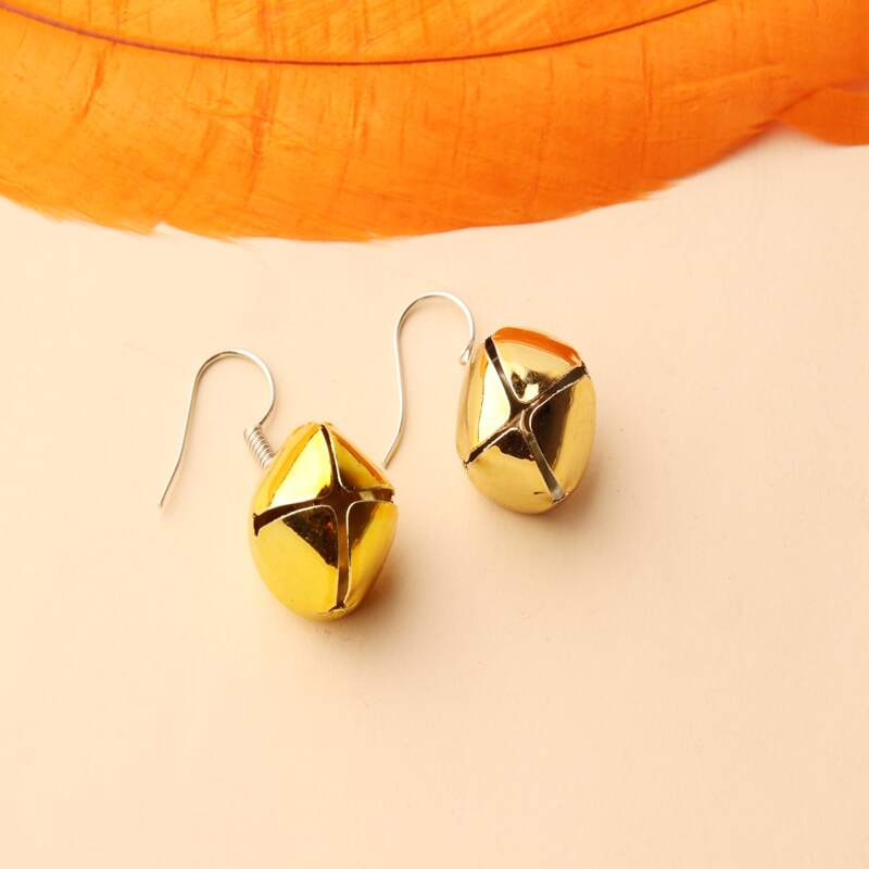 

1pair Bells Design Drop Earrings, Gold