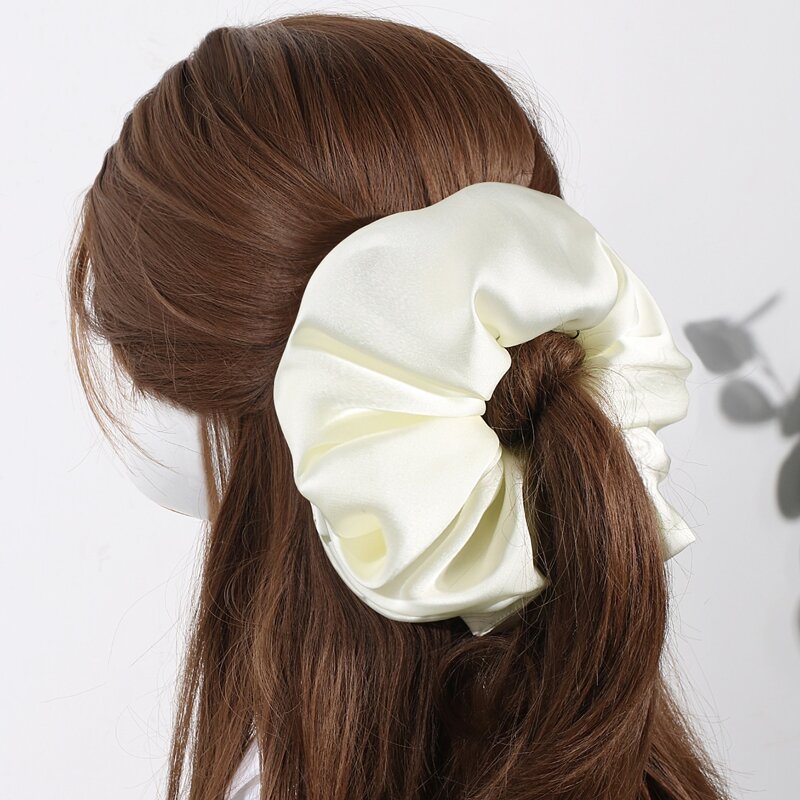 

1pc Oversized Hair Scrunchie, Yellow