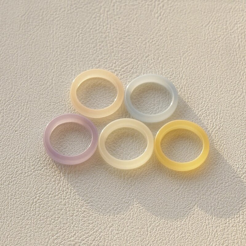 

5pcs Resin Ring, Multicolor