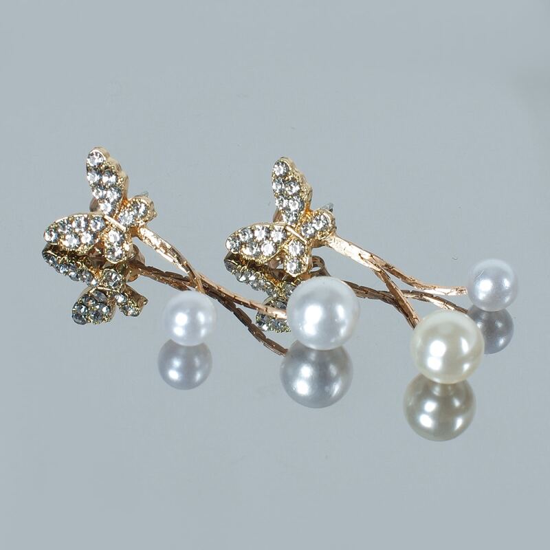 

1pair Faux Pearl Drop Earrings, Multicolor