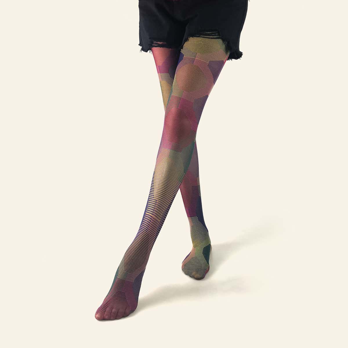

Color Block Tights, Multicolor