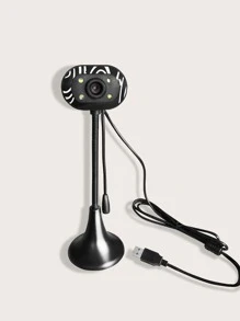 Desktop HD Computer Video Camera - Black and White - View 3