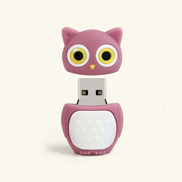 

Cartoon Owl Shaped USB Flash Drive, Multicolor