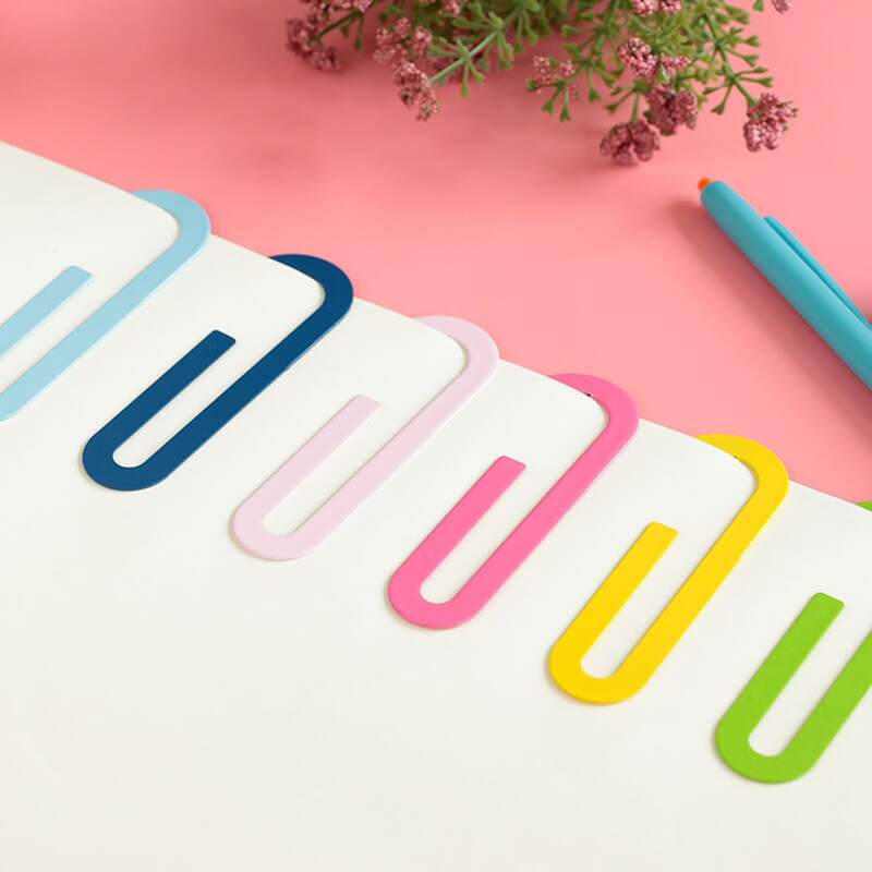 

2pcs Random Color Large Paper Clip, Multicolor