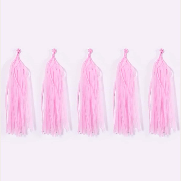 

5pcs Tissue Tassel Garland, Pink