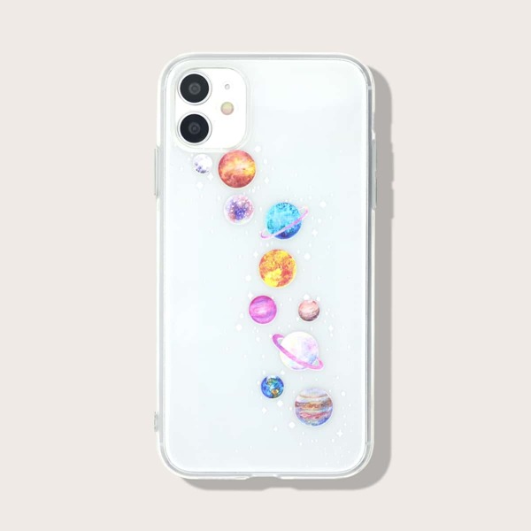 

Planet Pattern Phone Case, Clear