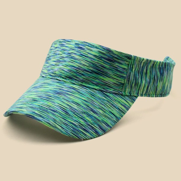 

Striped Print Visor Hat, Green
