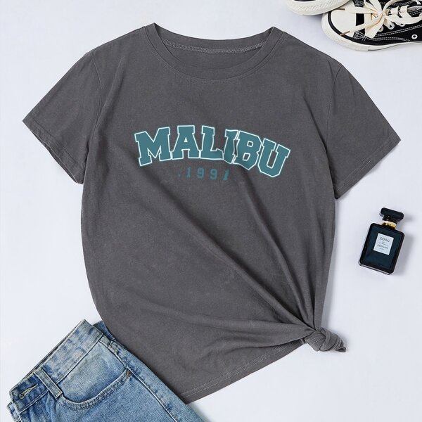 

Letter Graphic Short Sleeve Tee, Dark grey