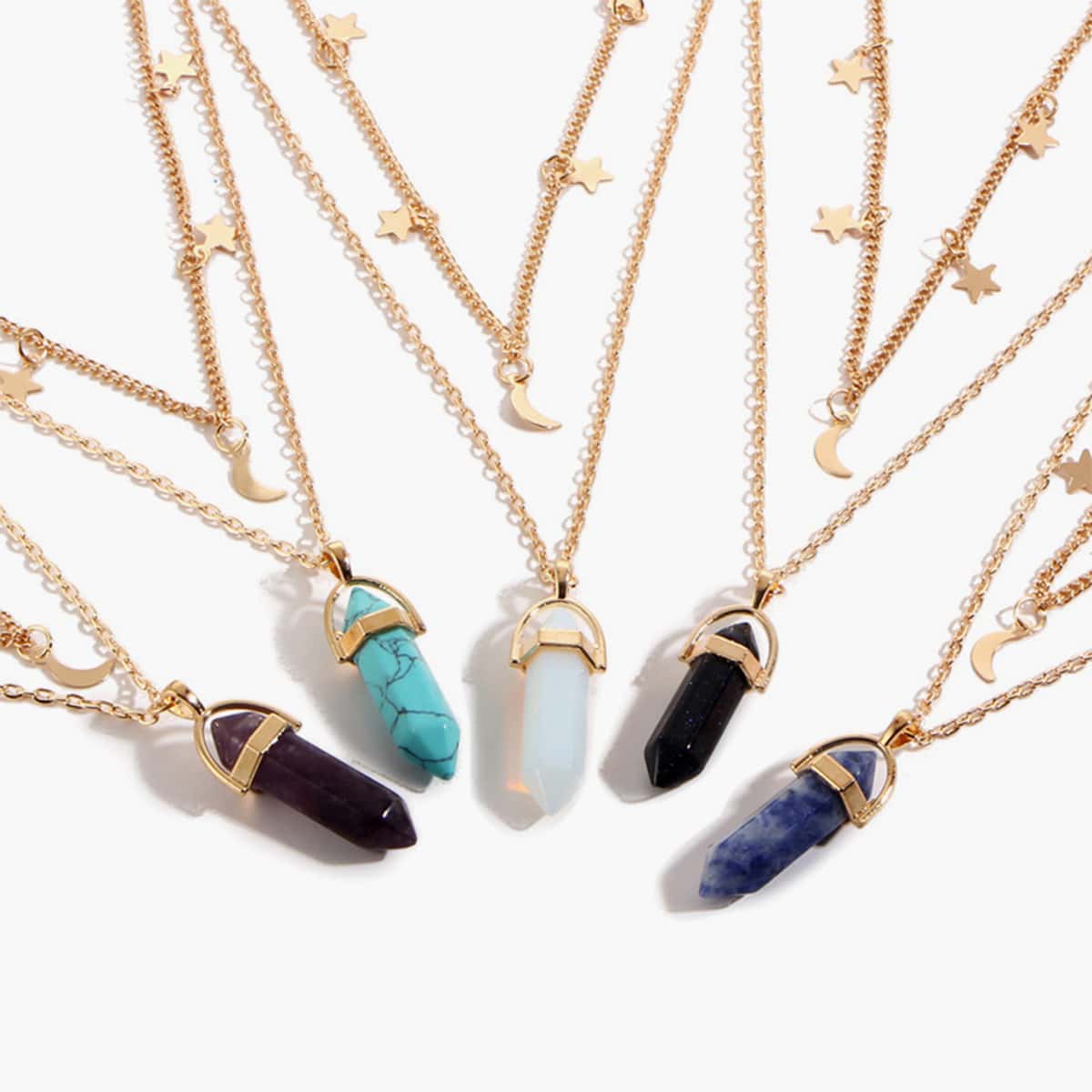 

Random 1pc Crystal Pendant Necklace, Multicolor
