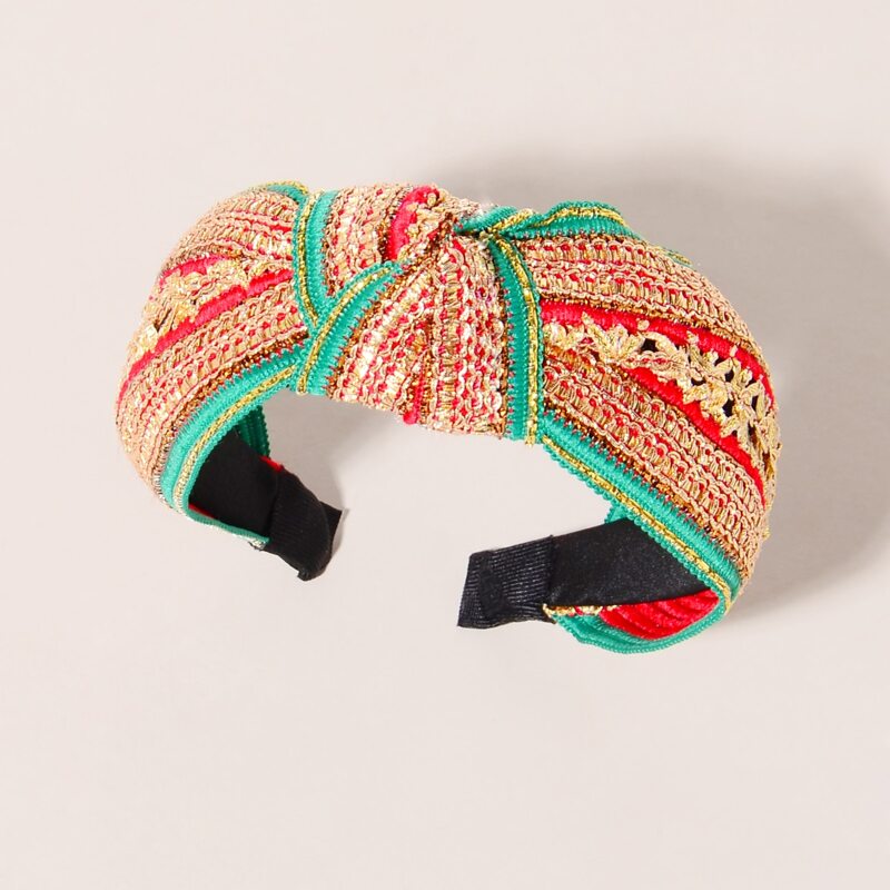 

Knot Embroidery Headband, Multicolor