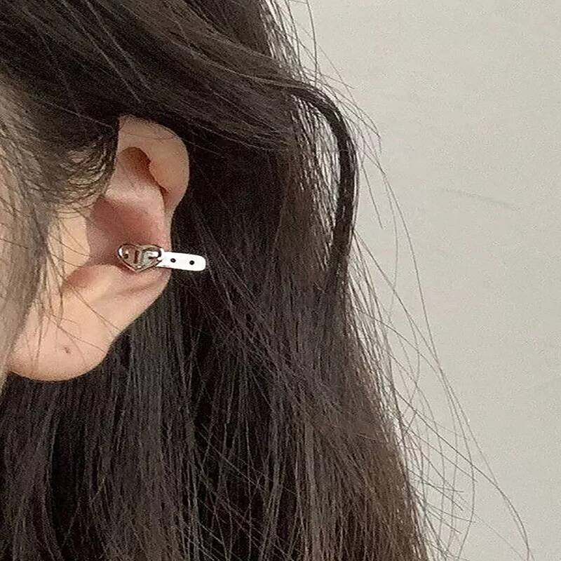 

1pair Belt Design Earrings, Silver