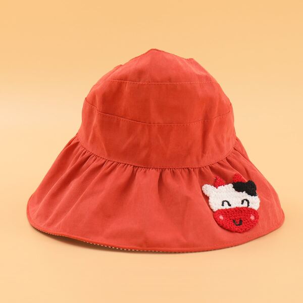 

Toddler Girls Cow Decor Hat, Orange