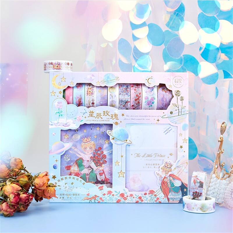 

1set Random Sticker & DIY Tape & Memo Pad, Multicolor