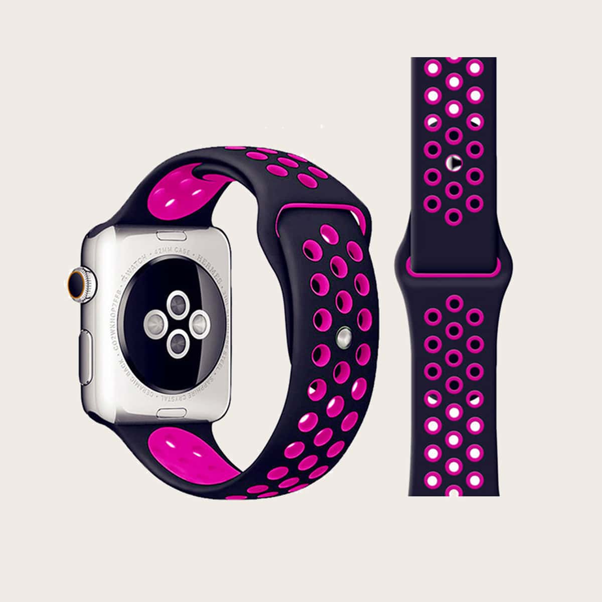 

1pc Cutout Apple Watch Band, Multicolor