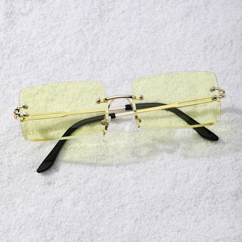 

Rimless Rectangle Frame Sunglasses