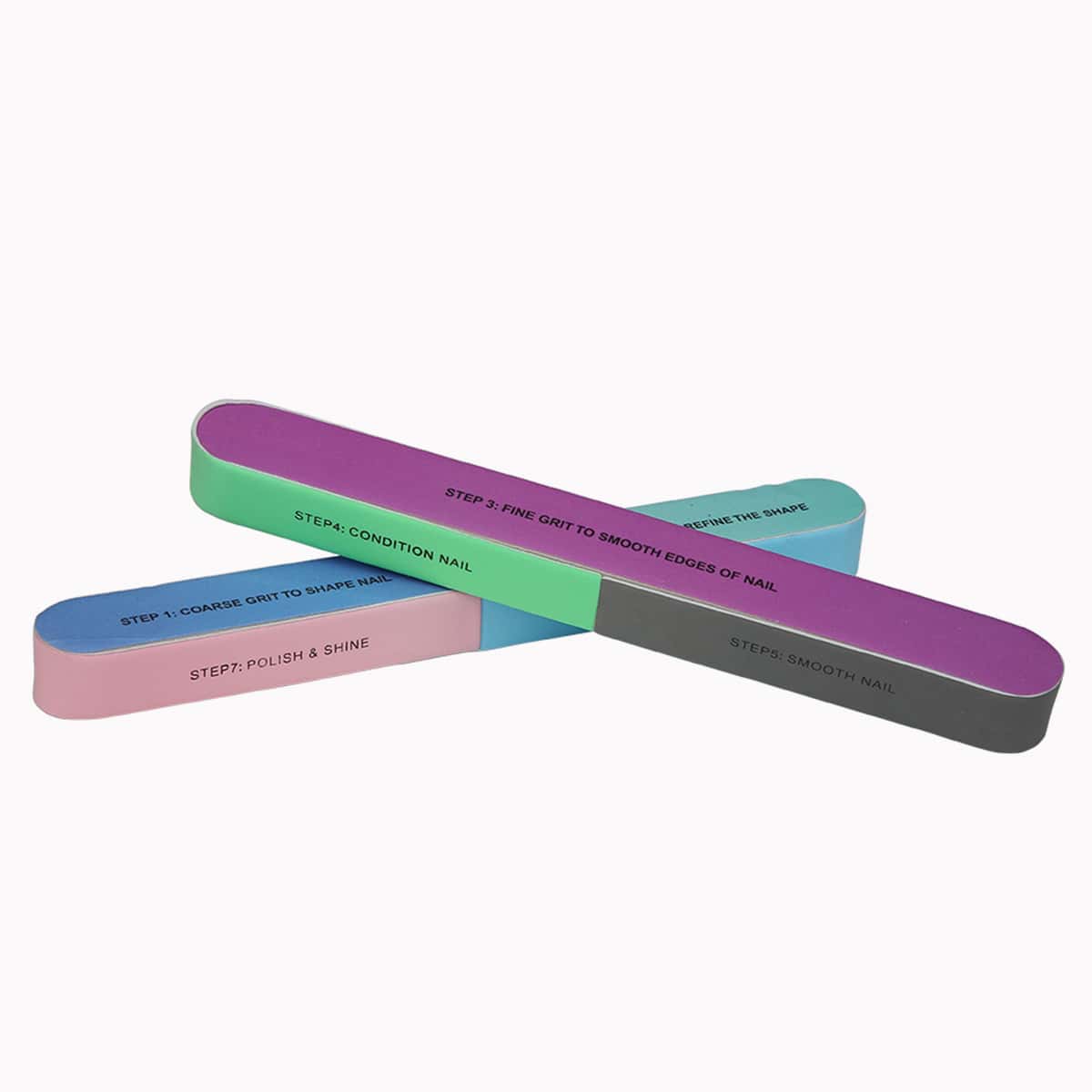 

3pcs Random Colorblock Nail File, Multicolor