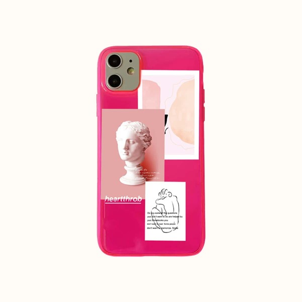 

Aesthetic Collage Phone Case, Pink