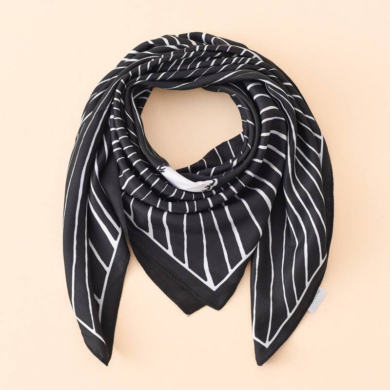 

Striped Pattern Bandana, Black