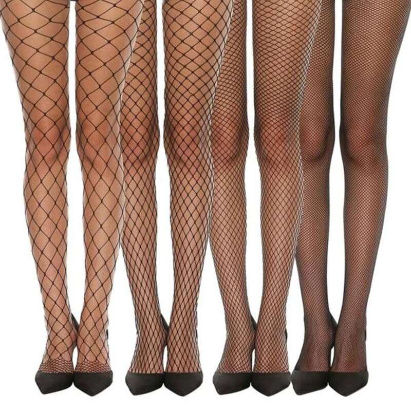 

4pairs Fishnet Tights, Black