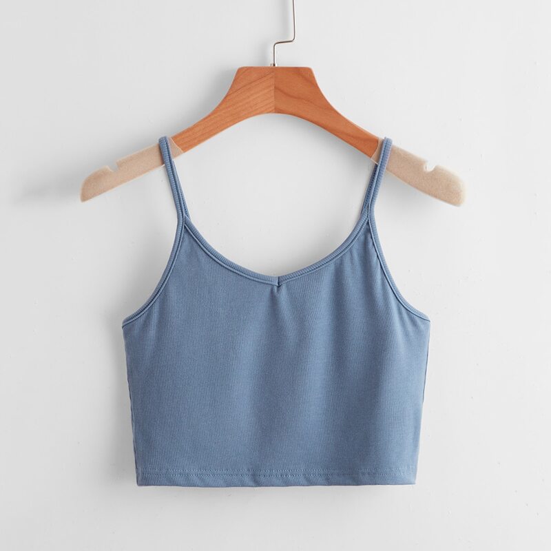 

Solid Crop Cami, Blue