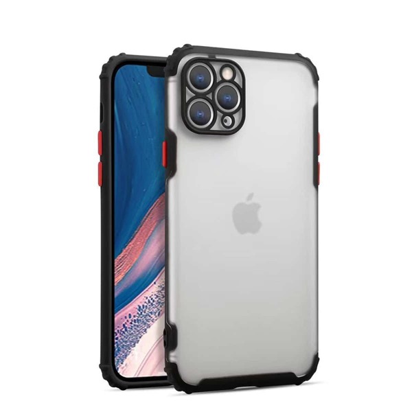 

Contrast Frame Clear Phone Case, Black