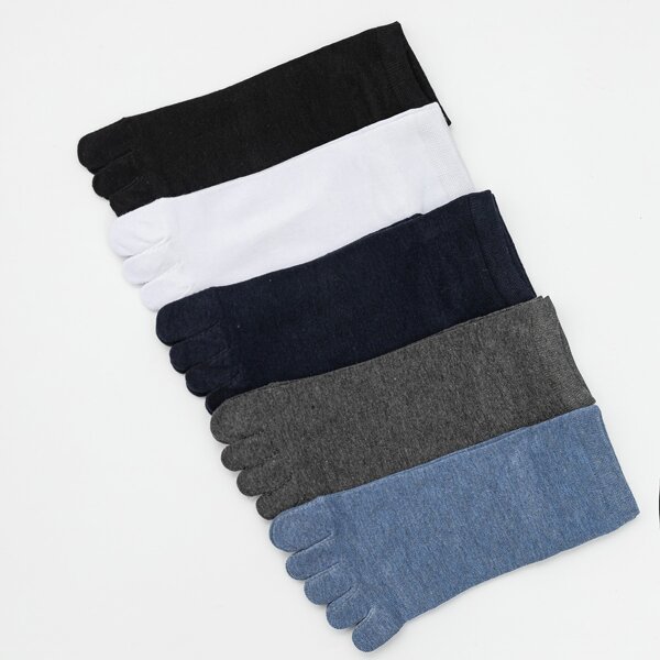 

5pairs Men Minimalist Toe Socks, Multicolor