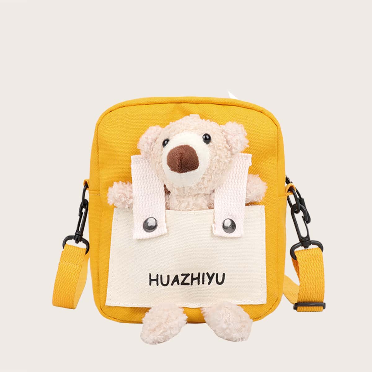 

Cartoon Bear Crossbody Bag, Yellow