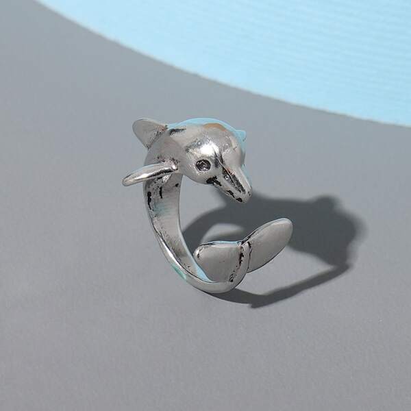 

Dolphin Design Ring, Silver