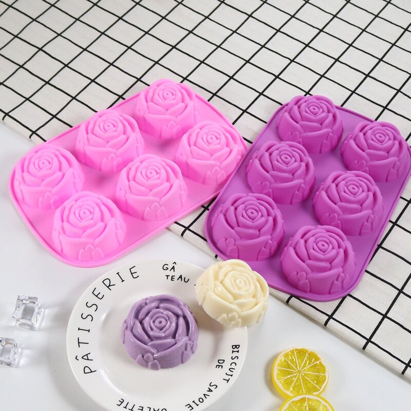 

1pc Random Rose Shaped Baking Mold, Multicolor