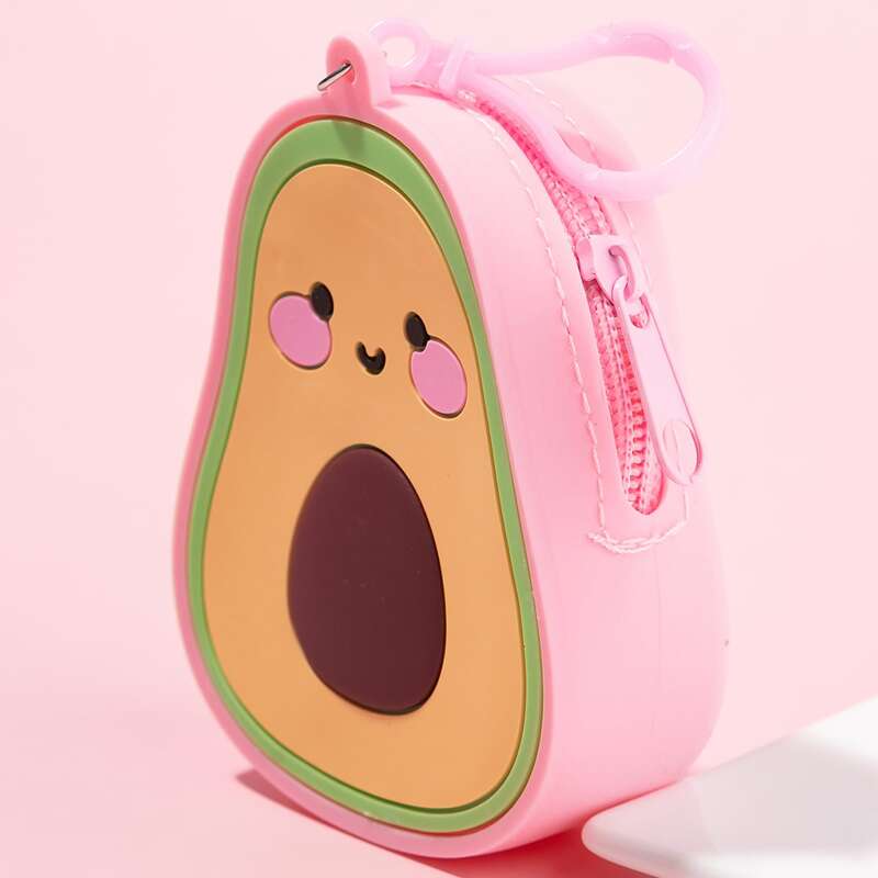 

Avocado Pouch Keychain, Pink