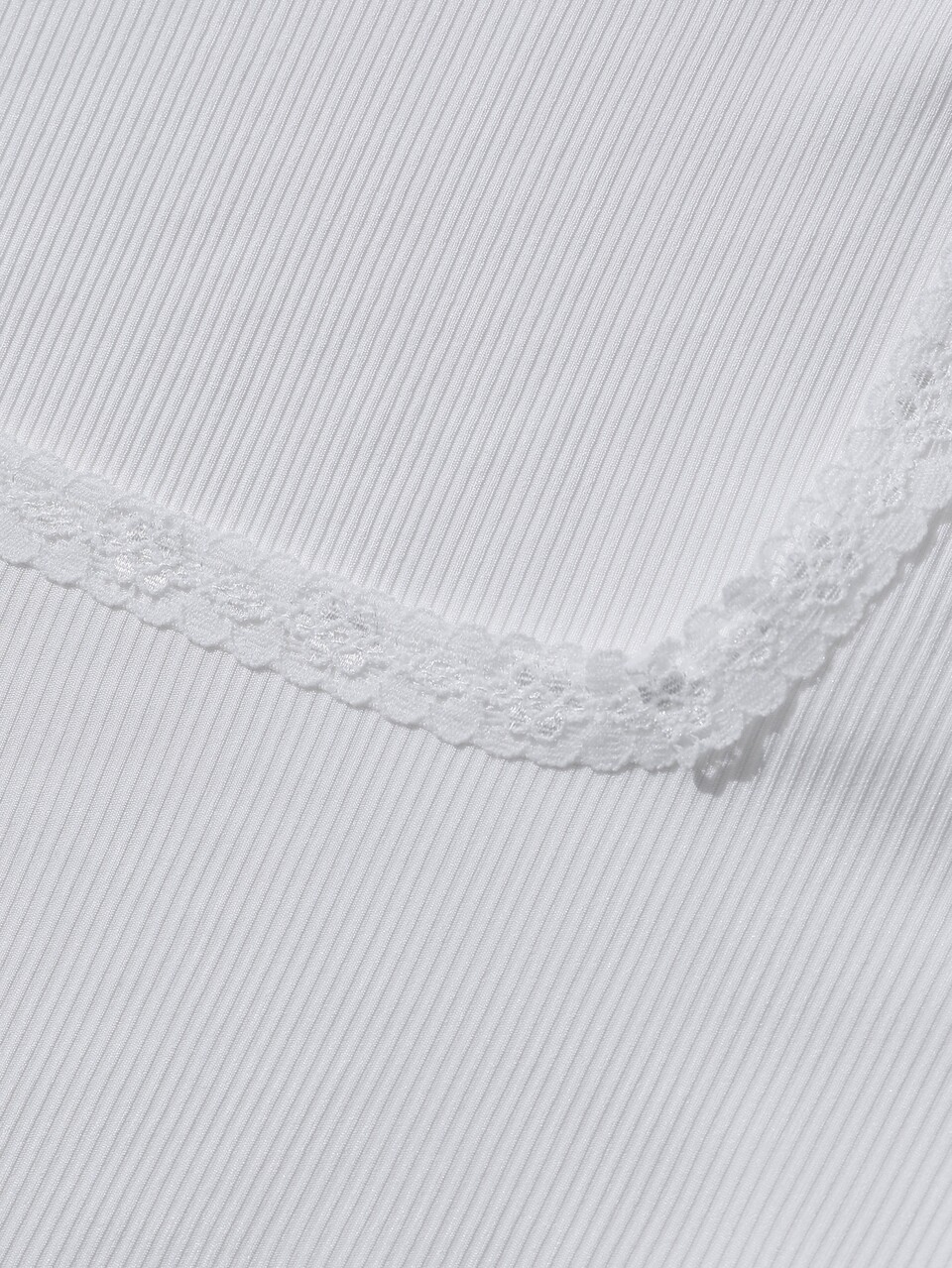 Square Neck Lace Trim Crop Top