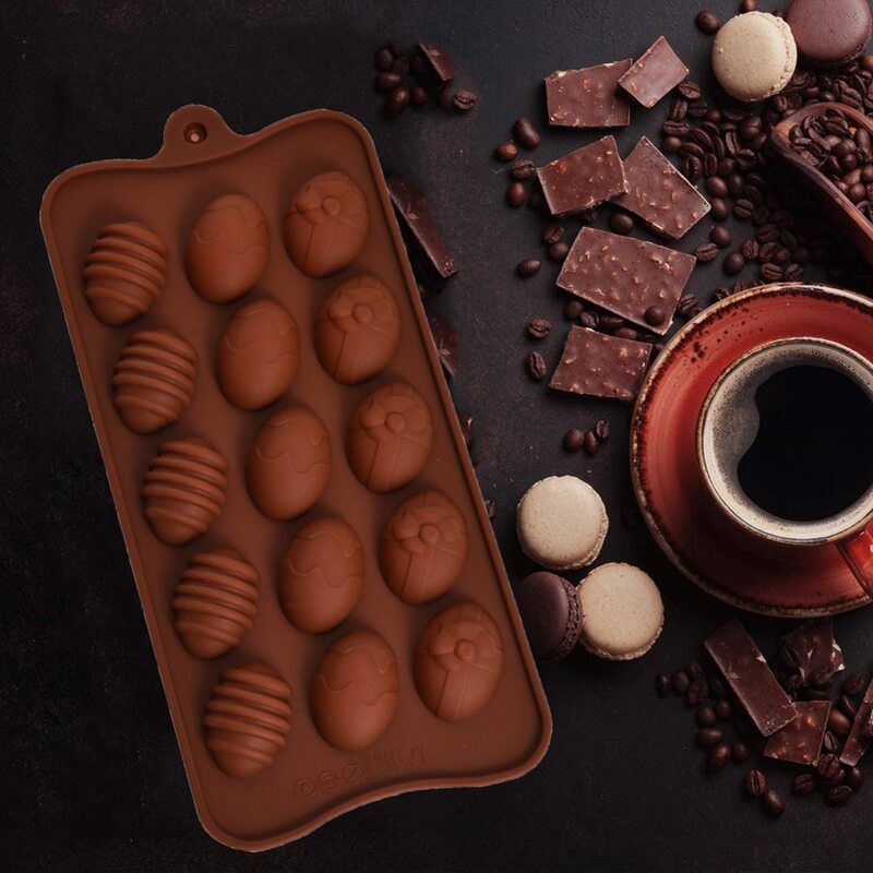 

1pc Easter Egg Baking Mold, Chocolate brown
