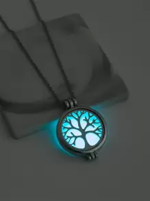 1 pieza relicario Collar con 7 piezas DIY Accesorios - Plateado - Ver 1