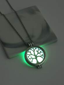 1 pieza relicario Collar con 7 piezas DIY Accesorios - Plateado - Ver 8