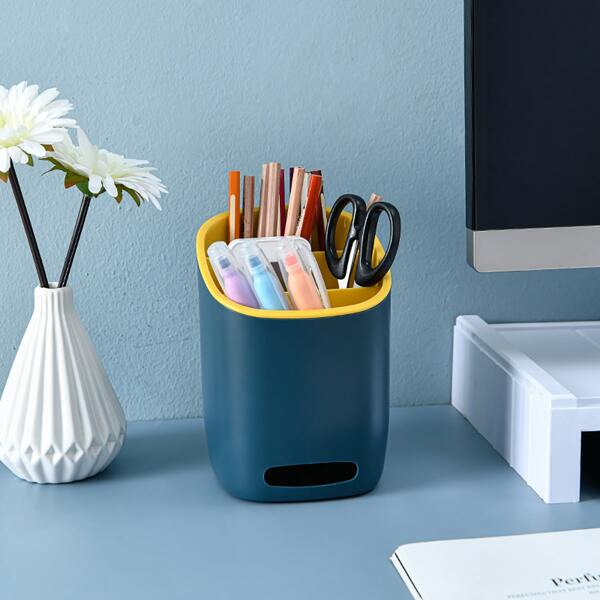 

1pc Multifunction Pen Holder, Blue
