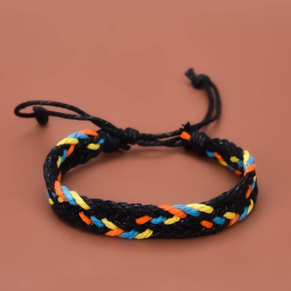 

Colorblock Braided Bracelet, Multicolor
